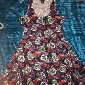 Skulls and roses dress